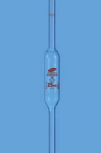Пипетка мерная волюметрическая 1 мл, ASTM, класс А, с сертификатом партии, OMSONS от компании ЛабХимСнаб, официального дистрибьютора в России